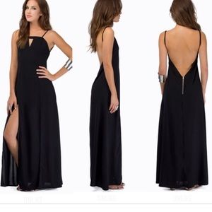 Black Low Back Maxi Dress